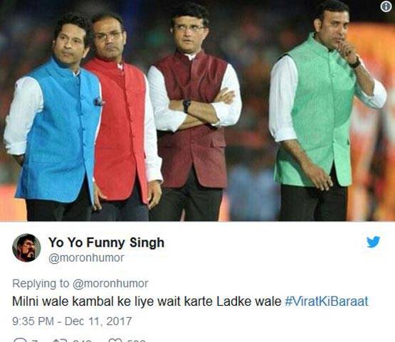 विराट-अनुष्का की शादी से 'फूफा' नाराज, Twitter पर ऐसे उड़ा मजाक