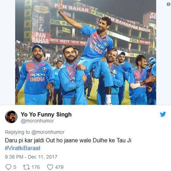 विराट-अनुष्का की शादी से 'फूफा' नाराज, Twitter पर ऐसे उड़ा मजाक