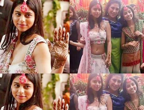 शाहरुख के साथ फैमिली वेडिंग में मस्ती करती दिखी सुहाना