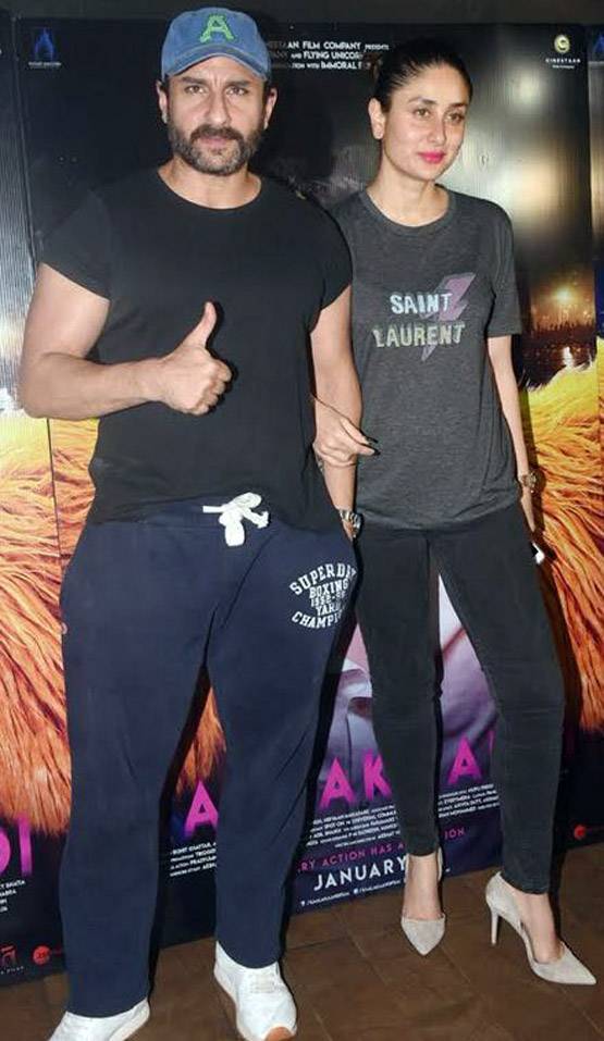 PHOTOS: पति सैफ की फिल्म की स्पेशल स्क्रीनिंग में कैजुअल लुक में दिखीं करीना