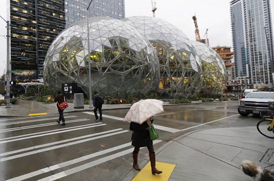 254 अरब का अमेजॉन का नया ऑफिस, दिखेंगे झरने-40 हजार पौधे