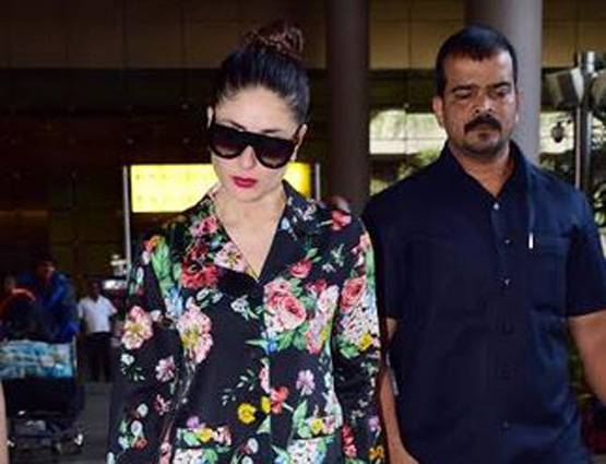 एयरपोर्ट पर नाइटसूट ड्रेस में दिखीं करीना कपूर खान, ट्रेंडी है LOOK