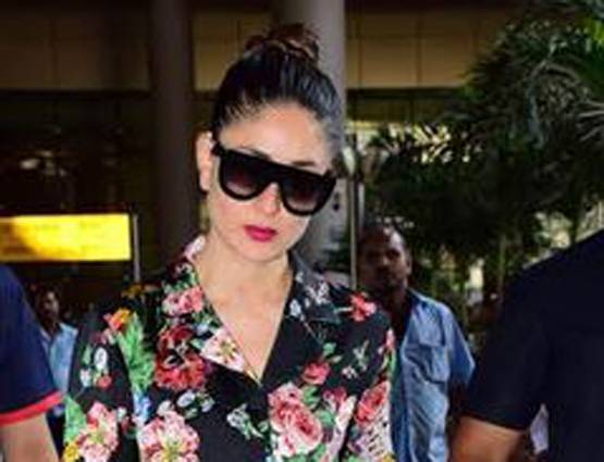 एयरपोर्ट पर नाइटसूट ड्रेस में दिखीं करीना कपूर खान, ट्रेंडी है LOOK