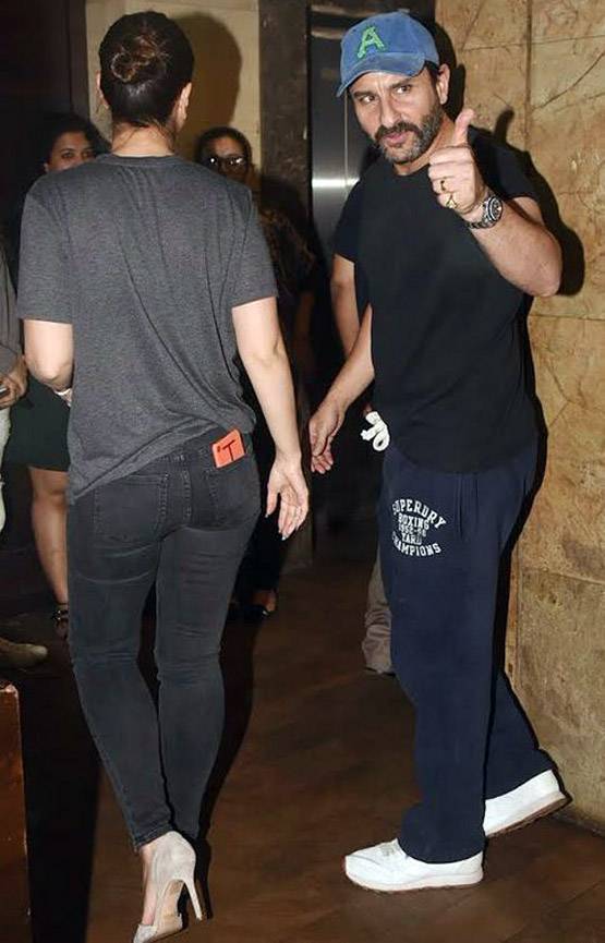 PHOTOS: पति सैफ की फिल्म की स्पेशल स्क्रीनिंग में कैजुअल लुक में दिखीं करीना