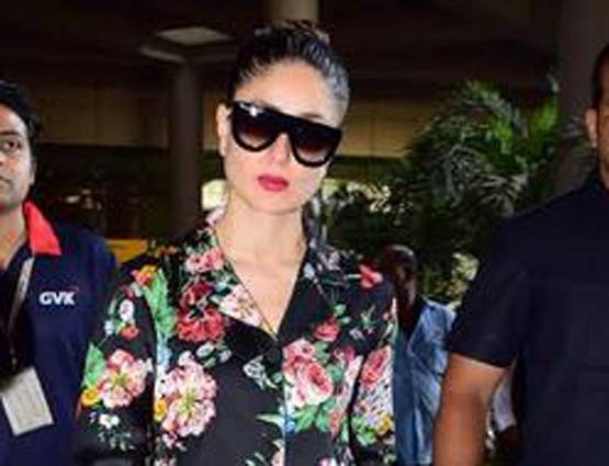 एयरपोर्ट पर नाइटसूट ड्रेस में दिखीं करीना कपूर खान, ट्रेंडी है LOOK