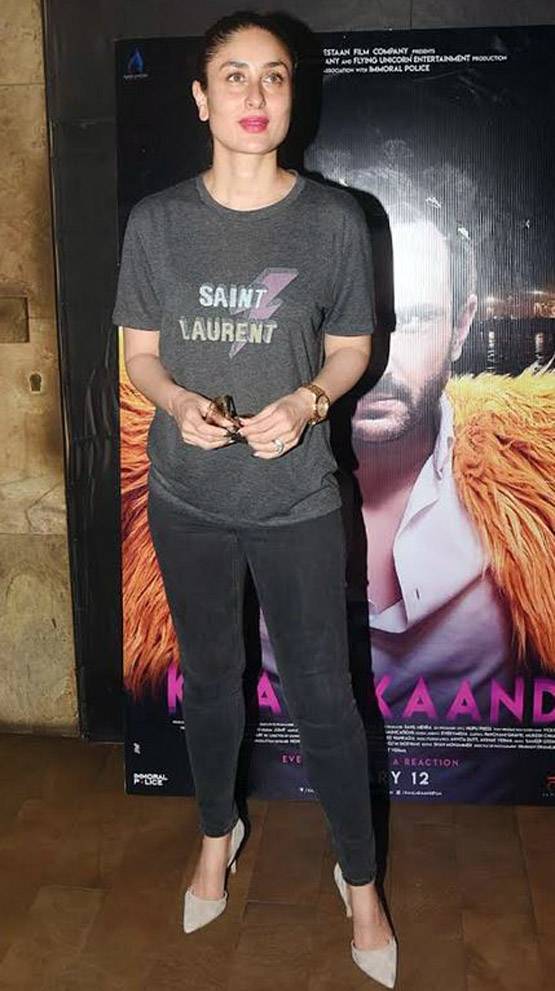 PHOTOS: पति सैफ की फिल्म की स्पेशल स्क्रीनिंग में कैजुअल लुक में दिखीं करीना