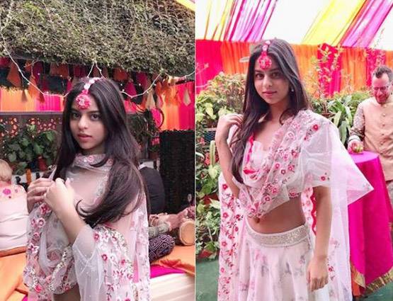 शाहरुख के साथ फैमिली वेडिंग में मस्ती करती दिखी सुहाना