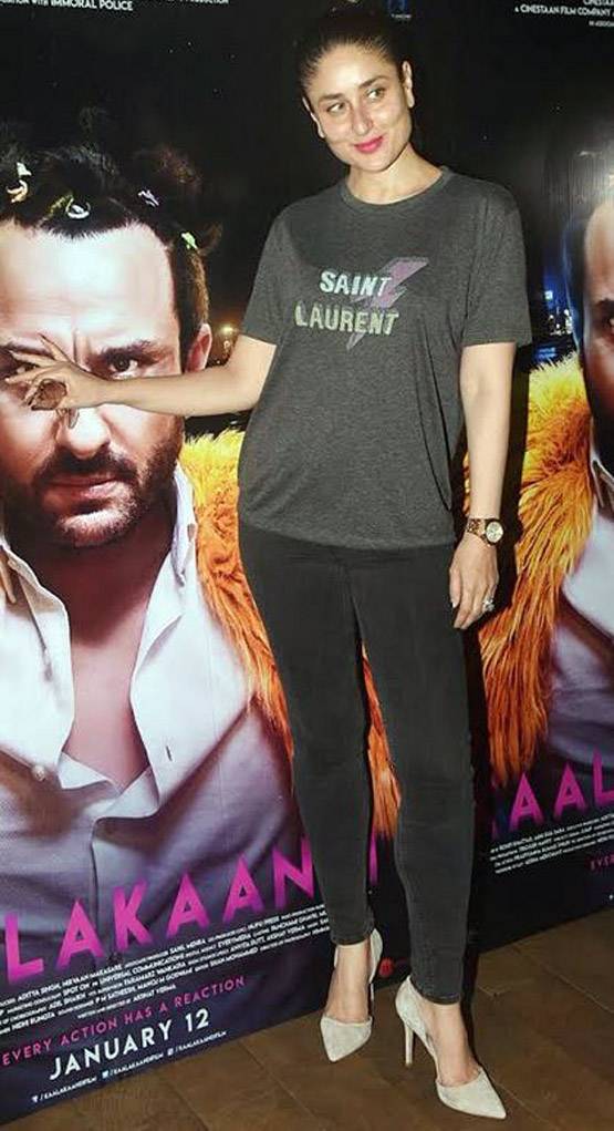 PHOTOS: पति सैफ की फिल्म की स्पेशल स्क्रीनिंग में कैजुअल लुक में दिखीं करीना