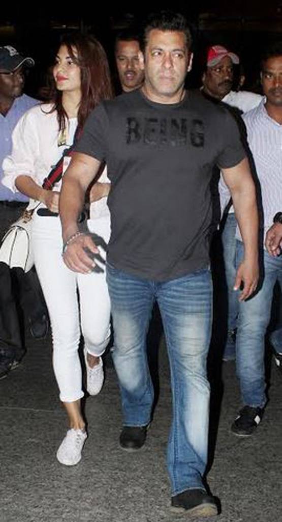 बैंकॉक से 'रेस 3' की शूटिंग खत्म कर लौटे सलमान-जैकलीन