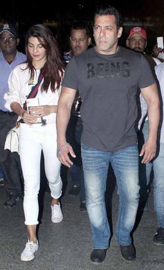 बैंकॉक से 'रेस 3' की शूटिंग खत्म कर लौटे सलमान-जैकलीन