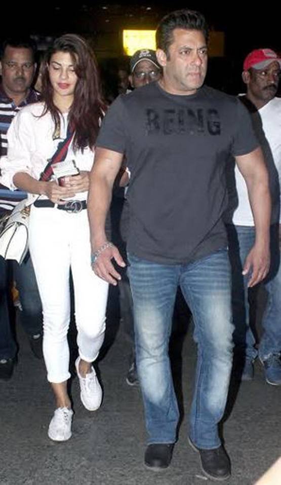 बैंकॉक से 'रेस 3' की शूटिंग खत्म कर लौटे सलमान-जैकलीन