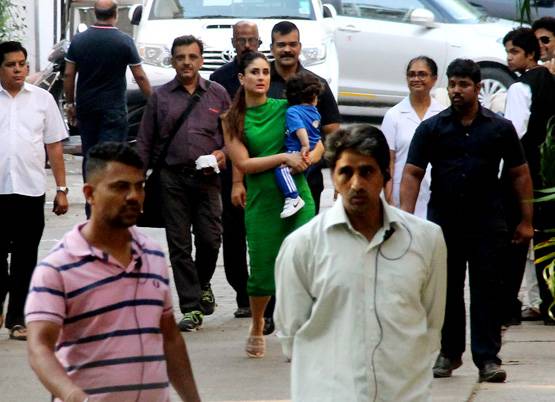 PHOTOS: तैमूर को गोद में लेकर यूं शूटिंग के लिए पहुंचीं करीना