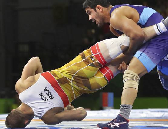 चंद सेकंड में ऐसे चित हुआ अफ्रीकी रेसलर, सोना जीत सूरमा बने सुशील