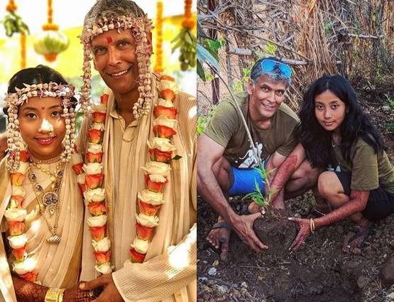 शादी के बाद पानी के अंदर पत्नी संग यूं दिखे मिलिंद, फोटो वायरल