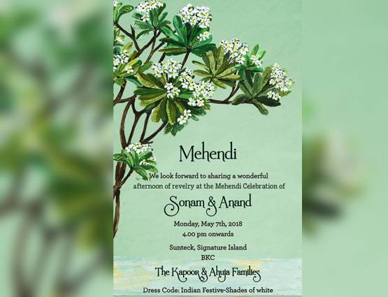 सोनम कपूर की शादी का कार्ड वायरल, देखें तस्वीरें