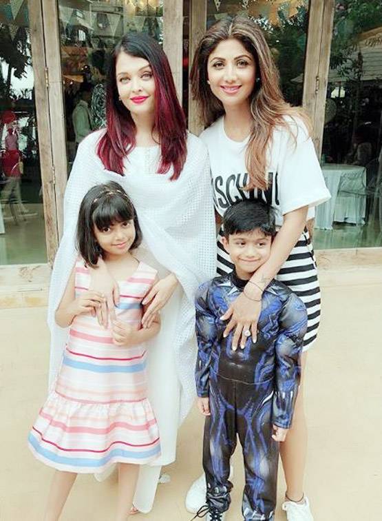 शि‍ल्पा शेट्टी के बेटे की B'day पार्टी में ऐश संग पहुंची आराध्या