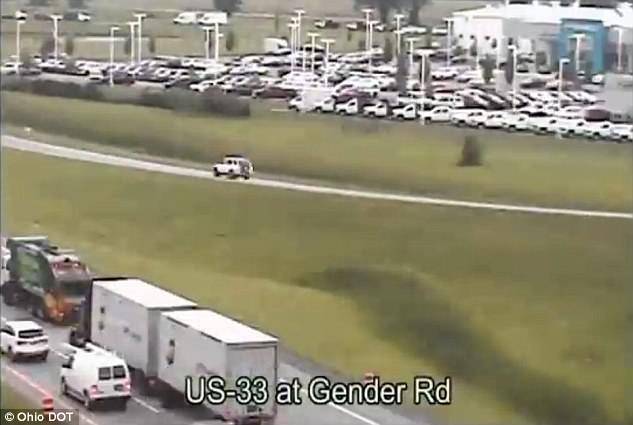 बिजी हाईवे पर कई KM तक रिवर्स में कार चलाता रहा ये ड्राइवर, देखें...