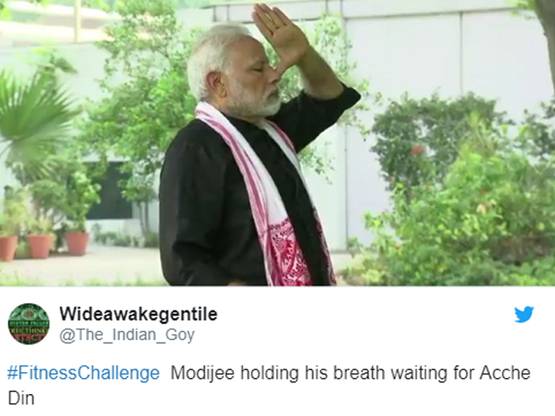 PM मोदी के फ‍िटनेस वीडियो के बने MEMES, लोगों ने ऐसे किया ट्रोल