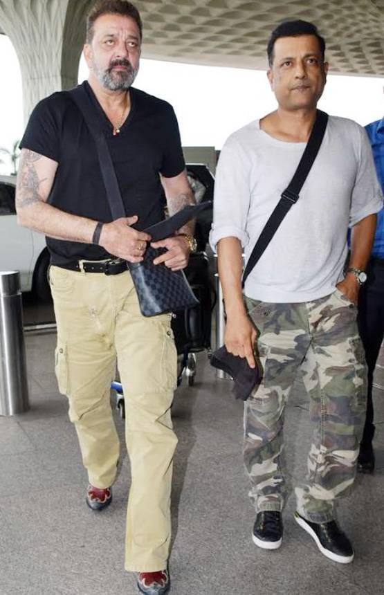 ये हैं संजू के रियल 'कमली', एयरपोर्ट पर संजय दत्त के साथ दिखे