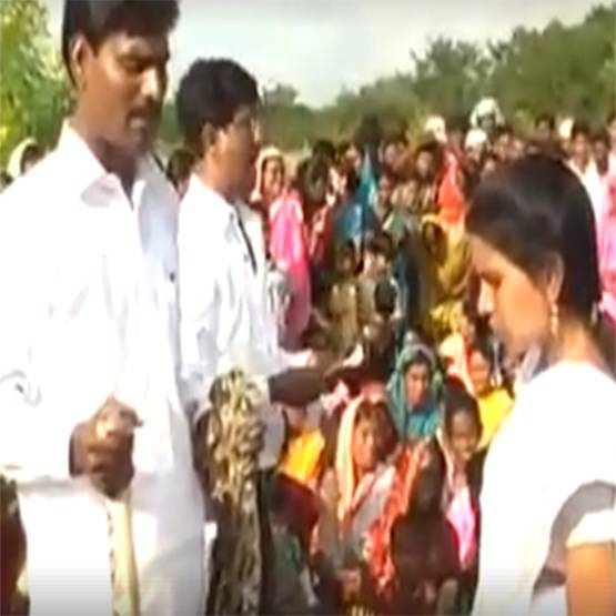 अजब-गजब शादी: दूल्‍हा-दुल्‍हन ने पहनाई 'सांपों की माला'