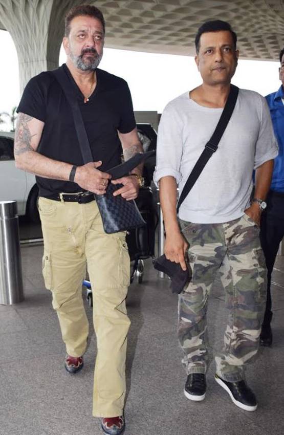 ये हैं संजू के रियल 'कमली', एयरपोर्ट पर संजय दत्त के साथ दिखे