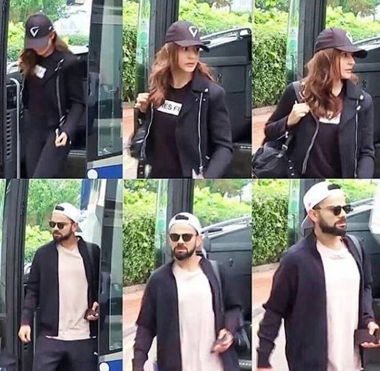 इंड‍ियन क्र‍िकेट टीम की बस में व‍िराट कोहली संग अनुष्का, PHOTOS