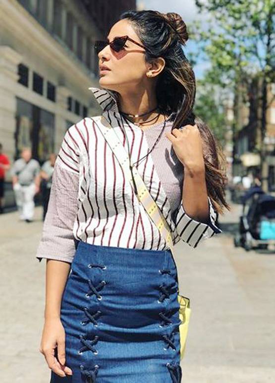 Fashion Alert: लंदन में हिना खान के ट्रेंडी लुक्स, Photos वायरल