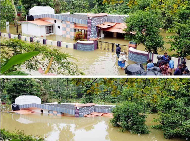 केरल में सदी की सबसे खतरनाक बाढ़, एयरपोर्ट जलमग्न, घर भी डूबे