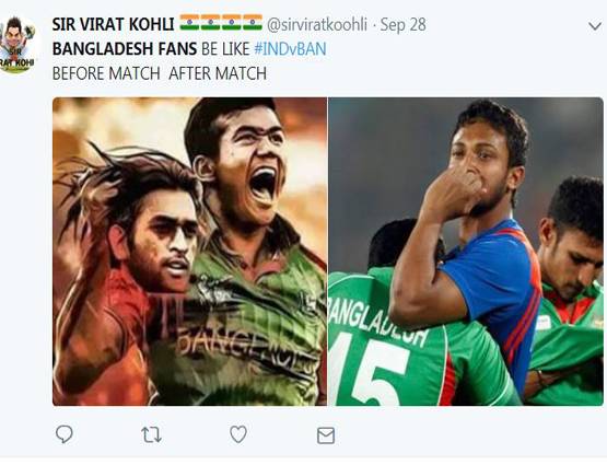 हार के बाद उड़ा बांग्लादेश का मजाक, लोगों ने किए ये कमेंट