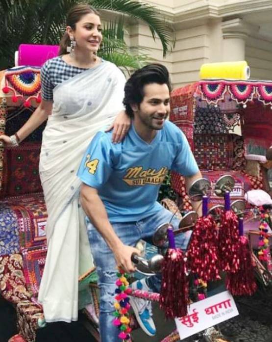 सुई धागा के प्रमोशन में छाए अनुष्का के ट्रेडिशनल लुक, Photos