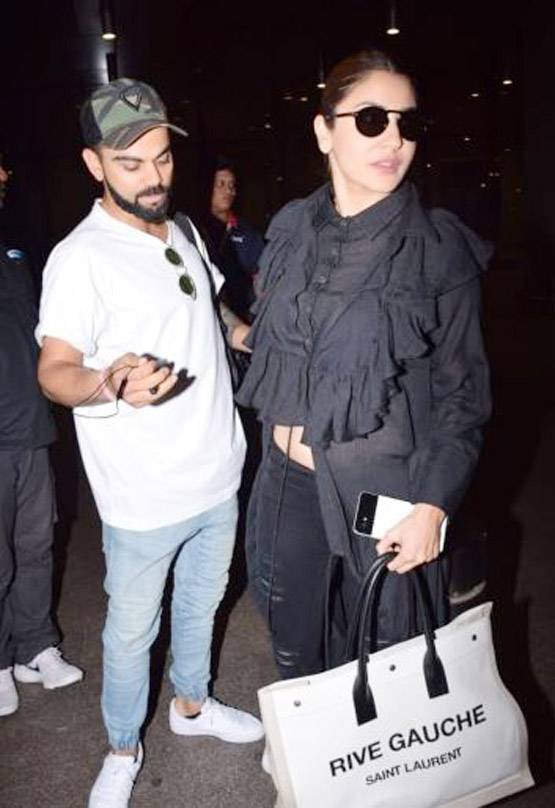 एयरपोर्ट पर अनुष्का को गले लगाकर विराट ने किया वेलकम