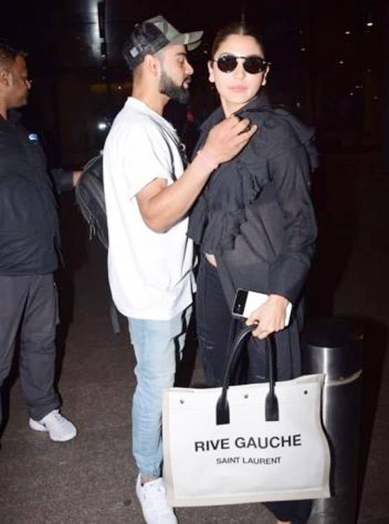 एयरपोर्ट पर अनुष्का को गले लगाकर विराट ने किया वेलकम