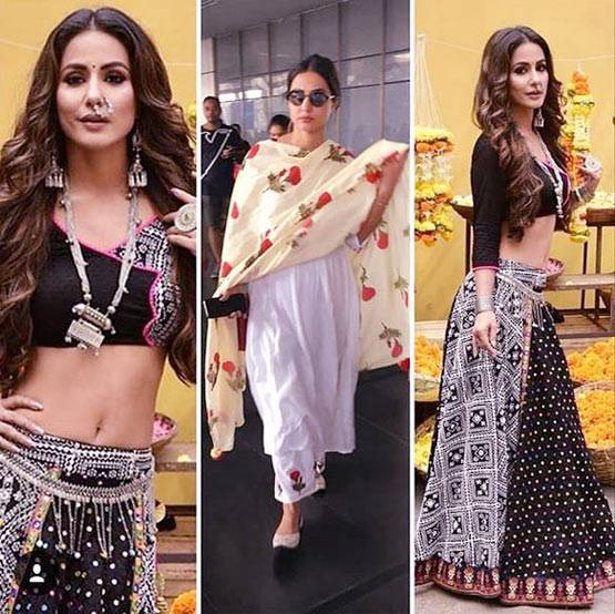 बॉयफ्रेंड संग हिना खान ने किए मां दुर्गा के दर्शन, तस्वीरें Viral