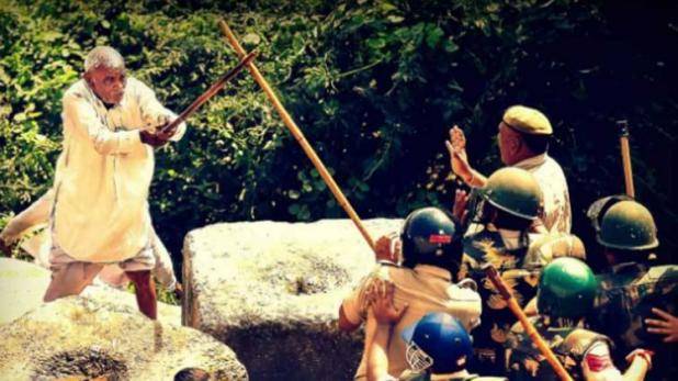 किसान आंदोलन की तस्वीरें: कैसे 24 घंटे दिल्ली बनी रही अखाड़ा