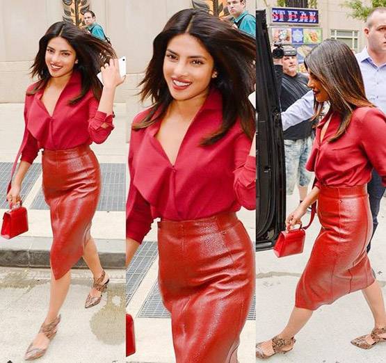 रेड आउटफिट में प्रियंका की फोटो वायरल, कीमत लाखों में