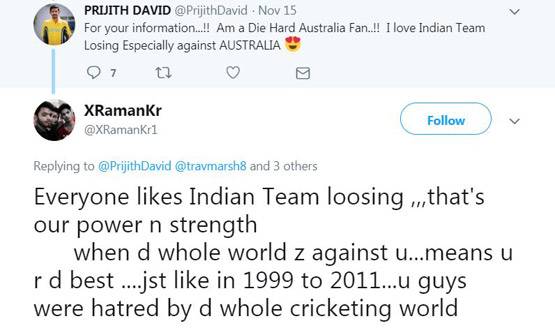 कोहली-जॉनसन की लड़ाई में भिड़े भारत-ऑस्ट्रेलिया के फैंस