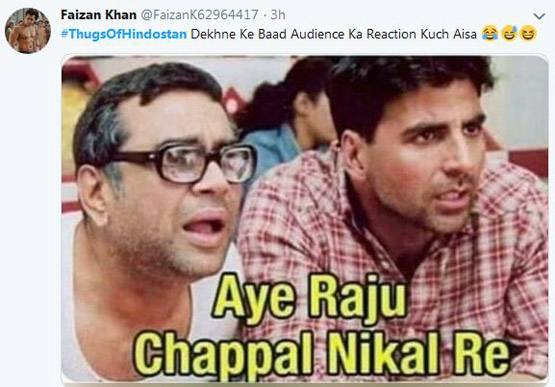 पसंद नहीं आई 'ठग्स' तो आमिर का उड़ाने लगे मजाक, Memes वायरल