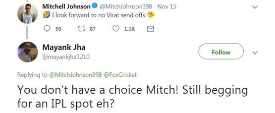 कोहली-जॉनसन की लड़ाई में भिड़े भारत-ऑस्ट्रेलिया के फैंस