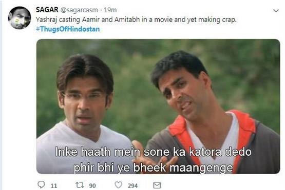 पसंद नहीं आई 'ठग्स' तो आमिर का उड़ाने लगे मजाक, Memes वायरल