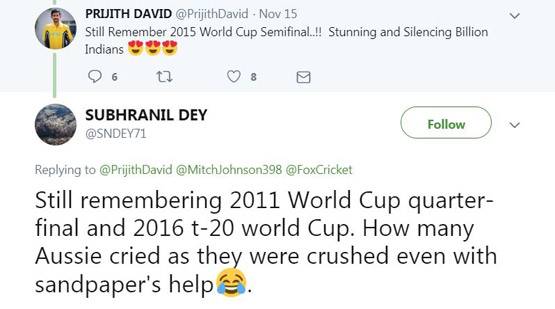 कोहली-जॉनसन की लड़ाई में भिड़े भारत-ऑस्ट्रेलिया के फैंस