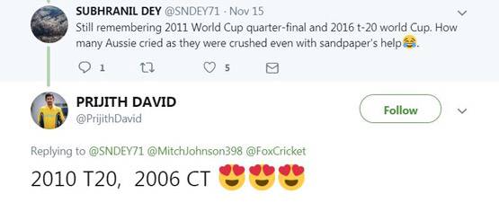 कोहली-जॉनसन की लड़ाई में भिड़े भारत-ऑस्ट्रेलिया के फैंस