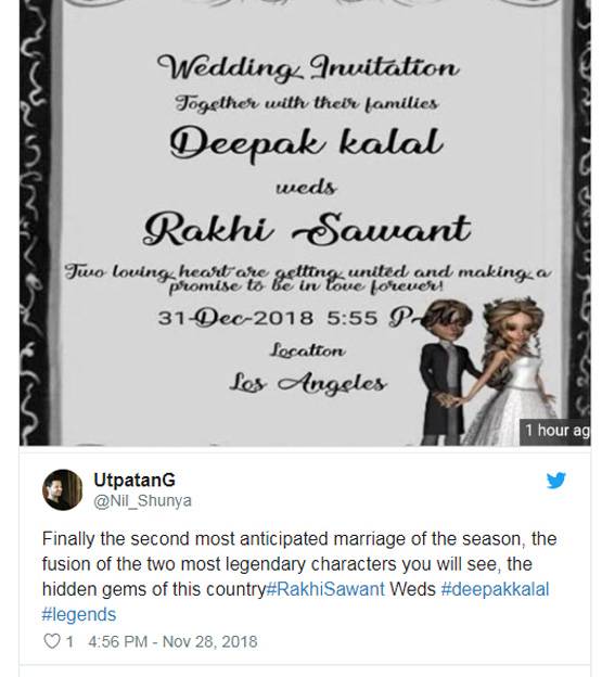 राखी सावंत और दीपक की शादी का उड़ा रहा मजाक, यूं बन रहे मीम्स