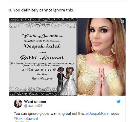 राखी सावंत और दीपक की शादी का उड़ा रहा मजाक, यूं बन रहे मीम्स