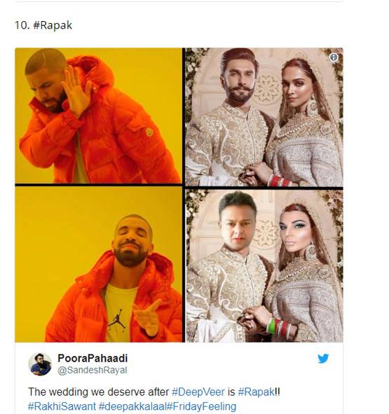 राखी सावंत और दीपक की शादी का उड़ा रहा मजाक, यूं बन रहे मीम्स