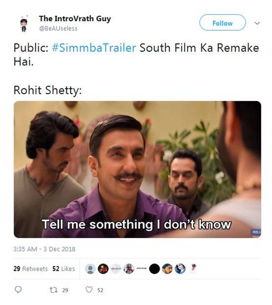 रणवीर की सिंबा पर बन रहे Funny Jokes सोशल मीडिया पर वायरल