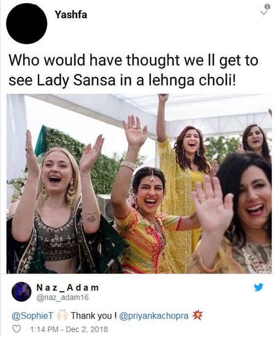 प्रियंका की मेहंदी में छाया गेम ऑफ थ्रोन्स की हीरोइन का लहंगा