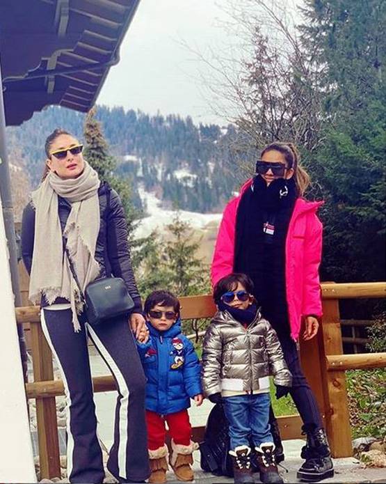 स्विट्जरलैंड में पापा सैफ संग बर्फ में यूं एंजॉय कर रहे तैमूर