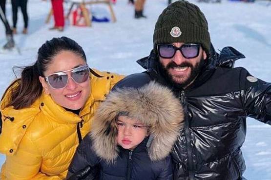 स्विट्जरलैंड में पापा सैफ संग बर्फ में यूं एंजॉय कर रहे तैमूर