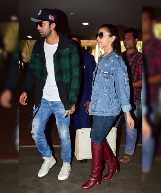 न्यूयॉर्क हॉलीडे से वापस लौटे रणबीर-आल‍िया, एयरपोर्ट पर हुए स्पॉट