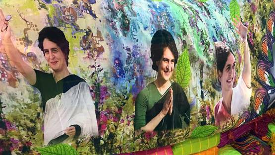 मोदी-राहुल-प्रियंका के बाद अब साड़ी पर सर्जिकल स्ट्राइक, PHOTOS